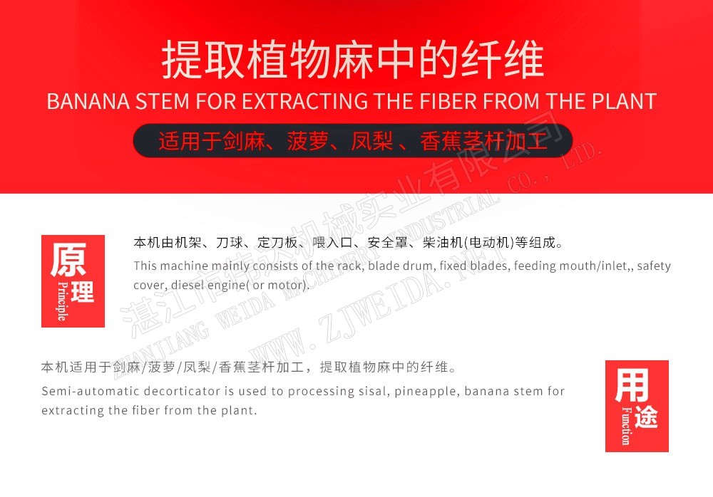 半自動纖維提取機